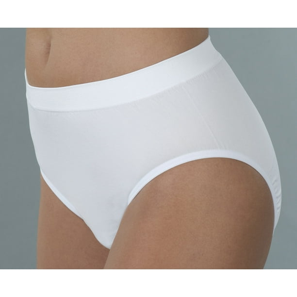 Wearever Women's Smooth and Silky Incontinence Panties, High Leg Briefs