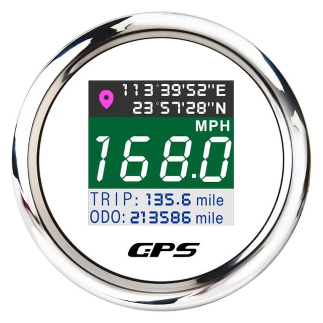 Car Boat 52mm 85mm Digital GPS Speedometer ODO With Longitude Latitude Altitude With Adjustable MPH Knots Km/h For RV Ship