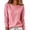 Pink #14, variant on Women Crew Neck Drop Shoulder Oversized Solid Color Knit Sweater Long Sleeve Casual Fall Pullover 2XL