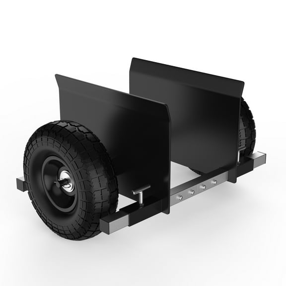 Holaki Dolly Cart with 10" Solid Rubber Tires – Adjustable Panel Dolly, 1000 lb Capacity, Heavy Duty, All Terrain Moving Cart – Black