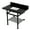 Black Granite / Matte Black, variant on Kingston Brass KVPK3630KBSQB7 Templeton 36" Black Granite Console Sink with Brass Legs and Shelf (8-Inch, 3-Hole), Black Granite/Brushed Brass