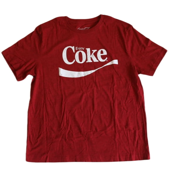 Coca-Cola Heathered Red Enjoy Coke Adult Unisex T-Shirt (Large)