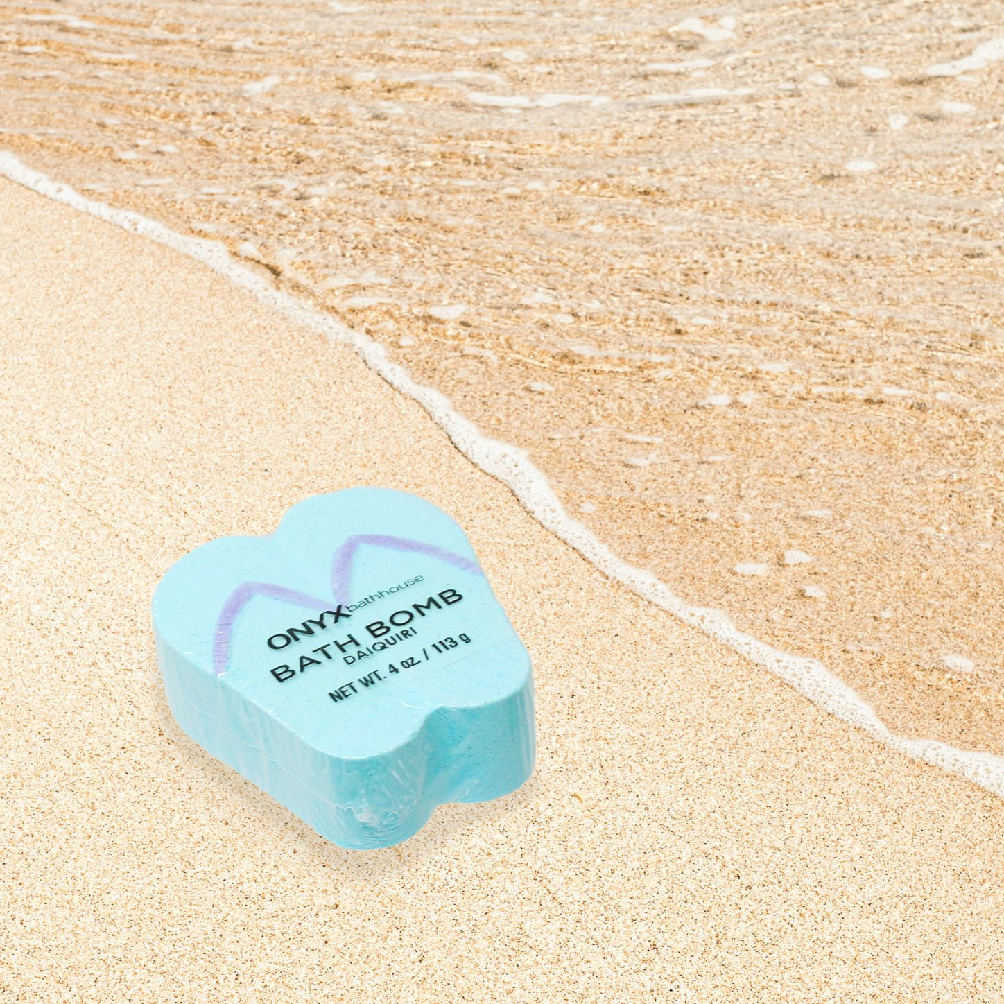 Onyx Bathhouse Beach Vacay 4 oz Shaped Bath Bomb, Blue