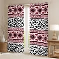 thumbnail image 2 of Erosebridal Pink Aztec Black Out Curtains for Girls, White Black Cheetah Print Curtains Pack of 2 (42x63 Each), 2 of 6