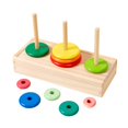 thumbnail image 1 of Juguete de apilamiento de anillos, torre lógica, juego de bricolaje, juguete educativo de matemáticas de madera para niños pequeños, rompecabezas inte, 1 of 9