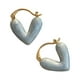 thumbnail image 3 of Pendientes con forma de corazón para niñas, aretes colgantes, joyas, regalos para novia, amor, Azul, 3 of 9