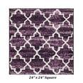 thumbnail image 4 of Better Trends 24" x 24" Square Bathroom Rug, 100% Cotton, Soft, Water Absorbent, Non-Slip Bath Mat, Machine Washable, Rugs for Bathroom, Vanity, Shower – Savio Collection - Purple, 4 of 5