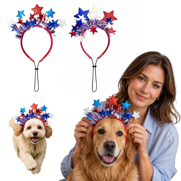 4th of July & America 250th Anniversary Star Pet Headband, Festive Costume Accessory, Cute Photo Decor for Dogs and Cats