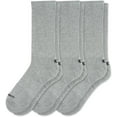 thumbnail image 1 of OTECKA Unisex Basic Crew Socks with Moisture-Wicking - Cushion Comfort Crew Socks, Grey - 3 Packs, Large-X-Large, 1 of 5