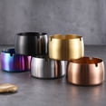 thumbnail image 3 of 1PC Stainless Steel Simple Ashtrays Cone Living Room Desk Office Desk Ash Storage Tray Small colored ashtray, 3 of 8