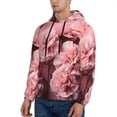 thumbnail image 3 of Sikiie Delicate Pink Carnations Men's Hoodie, Essentials Hoodie, Sweatshirt, Pullover Hooded Sweatshirt for Men-3X-Large, 3 of 7