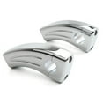thumbnail image 3 of Krator 3.5" Chrome Motorcycle Handlebar Pullback Risers (7/8" Bar) Hand Bar Risers Custom Billet Chrome Compatible with Honda Yamaha Kawasaki Suzuki Cruisers Choppers HOGS Motorcycle Bikes, 3 of 4