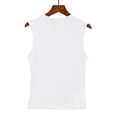 thumbnail image 4 of Tiqkatyck Tank Tops for Women Trendy Womens Turtleneck Sleeveless Shirt Solid Women's Blouse Slim Fit Short Sleeve Crew Neck Tight T Shirts Summer Tops for Women White S, 4 of 9