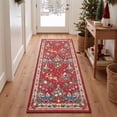 thumbnail image 5 of KUETH 5'x7' Christmas Machine Washable Area Rug, Non-Slip Rugs for Living Room, Bedroom and Dining Area, Red, 5 of 8