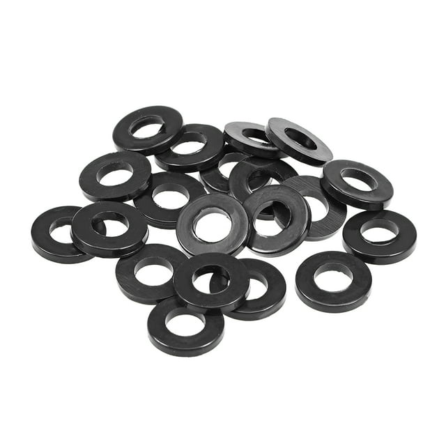 Unique Bargains Rubber Flat Washers, 8mm Inner Diameter 16mm OD 2.2mm Thick 20pcs