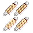 thumbnail image 1 of Festón de luz LED Festón de LED brillante blanco 41 mm 211 212 LED Sin errores Canbus 24SMD 4014 Chipsets Metal Tono plateado Amarillo (juego de 4), 1 of 1