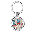 thumbnail image 1 of Big Ben British Bus England Flag Rotating Keychain Metal Keyring Holder, 1 of 2