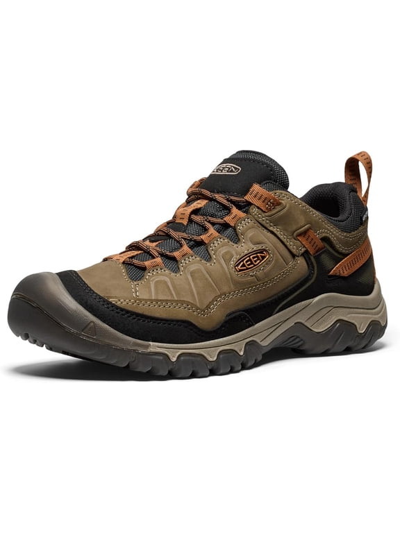 Pre-Owned KEEN 1030692 Targhee IV Waterproof Hiking Shoes for Men - Sea Turtle/Roasted Pecan - 11W