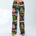 thumbnail image 7 of Hearthz Christmas Pajama Pants Women Winter Wide Leg Pajama Bottoms Women Fall Drawstring Lounge Pants Womens, 7 of 7