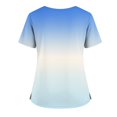 thumbnail image 5 of Womens Gradient Color Vneck Scrub Tops Short Sleeve Work Scrubs Summer Fall Shirts 2026 Trendy, #03 Sky Blue, S, 5 of 6