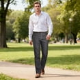 thumbnail image 7 of GINGTTO Men's Elastic Waist Jeans Baggy Straight Leg Denim Pants Casual Relaxed Fit Stretch Skateboard Work Pants with Pockets, 7 of 7