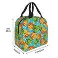 thumbnail image 2 of Yiaed Pineapple Print Insulated Lunch Bag Reusable Cute Tote Lunch Box, Leakproof Cooler Lunch Bags for Work Office Travel School Picnic, 2 of 5