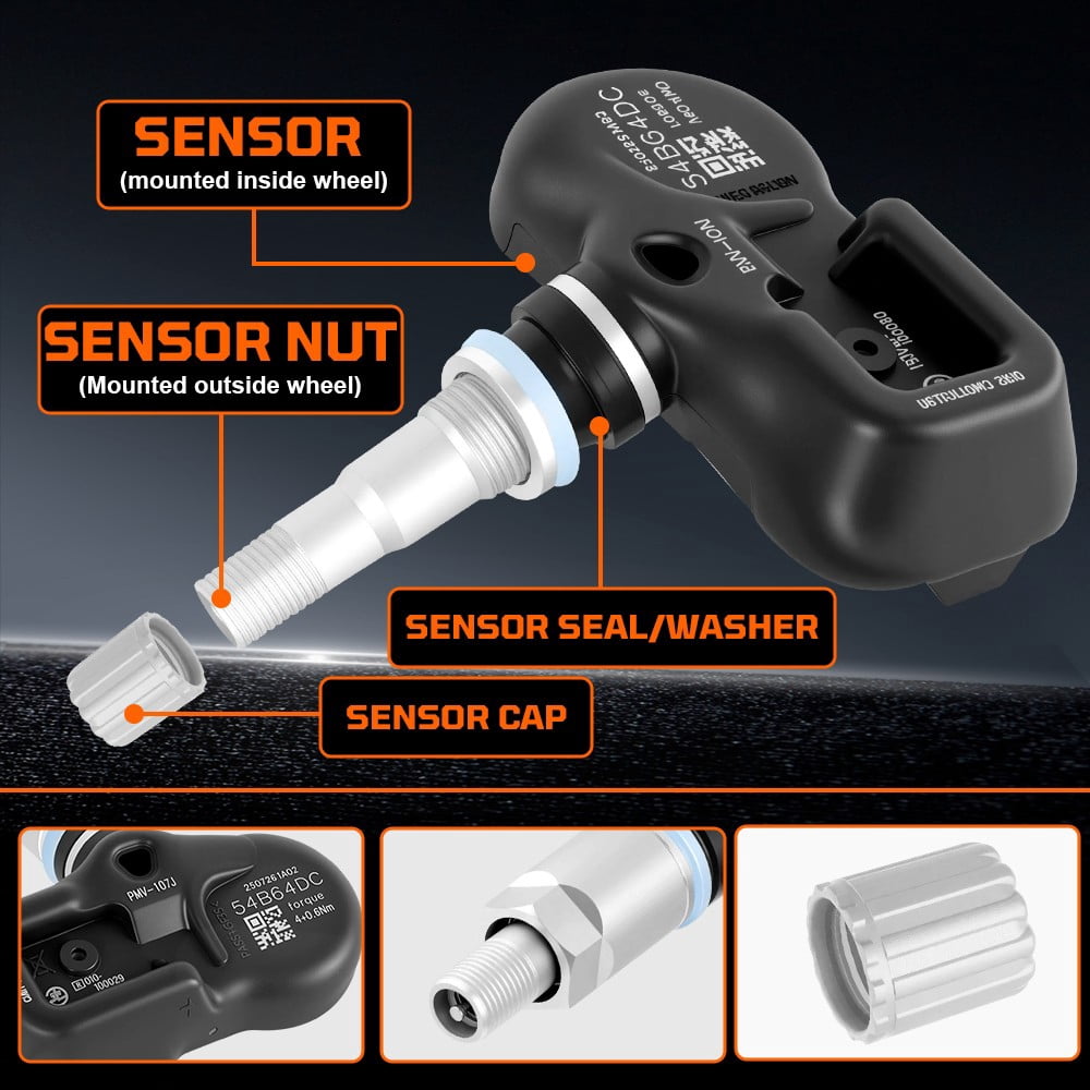 TPMS Sensor 42607-33021 Compatible for Toyota Lexus Scion Pontiac, Tire Pressure Monitoring Sensors for Camry Prius Corolla rav4 Scion Yaris