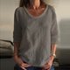 thumbnail image 2 of Mujeres verano moda casual suelto sólido tessel media manga cuello redondo tops blusa Fridja gope2017, 2 of 4
