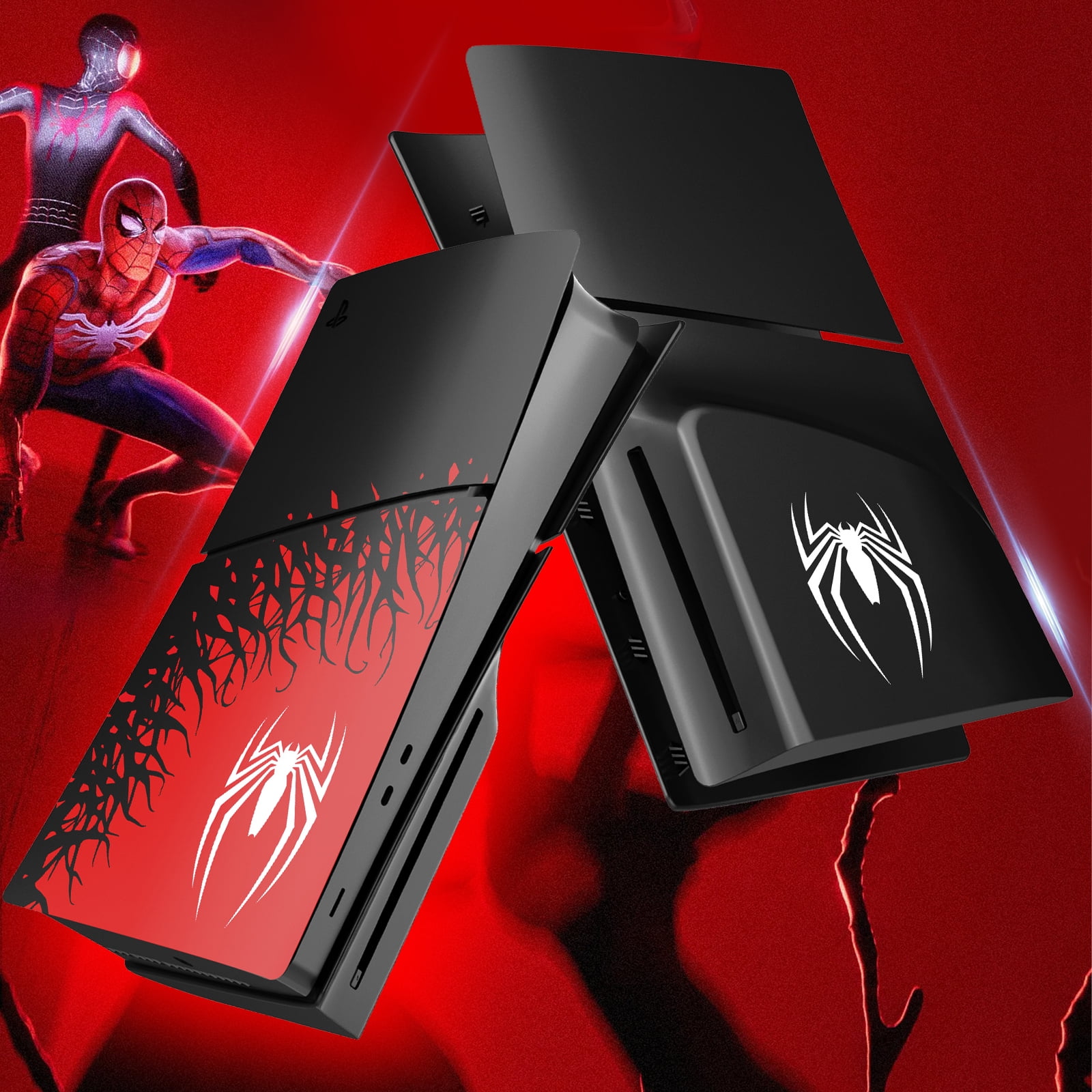 [PS5 Slim Disc Edition] - HYCARUS Superhero Spider - Man 2 Edition PS5 Slim Cover Plates Disc Edition for PS5 Slim Console, Premium PS5 Slim Plates Faceplate Shell Covers for Playstation 5 Accessories