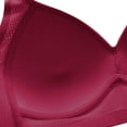 thumbnail image 5 of MIUOWANP Women's Bras No Underwire Full Support Solid Color Push-Up Sexy Ladies Bra Without Steel Rings,Wine XL, 5 of 8