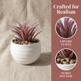 thumbnail image 2 of Unique Bargains Artificial Succulent Small Faux Greenery Spiky Aloe Dark Pink 3.14in, 2 of 5
