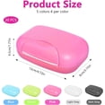 thumbnail image 3 of 20 Pcs Portable Travel Soap Dish with Lid, Plastic, Rectangular, Colorful, Soap Bar Holders, 3 of 8