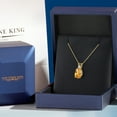 thumbnail image 5 of Gem Stone King 14K Yellow Gold Yellow Citrine and White Moissanite Pendant Necklace for Women | 2.93 Cttw | Gemstone November Birthstone | Pear Shape 12X8MM | With 18 inch Chain, 5 of 7