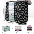 thumbnail image 2 of Storage Bags Clothes Bag for Comforters Blanket Bedding，100L Foldable Clothing Storage Bags with Reinforced Handle, Clear Window,Sturdy Zippers, 2 of 7