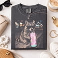 thumbnail image 4 of Raccoon Cotton Candy Drink Shirt - Funny Raccoon with Sunglasses Graphic Tee, Vintage Washed Animal Lover T-Shirt, Cute Trash Panda Meme Shirt for Women, Gen Z Dank Raccoon Gift, 4 of 5