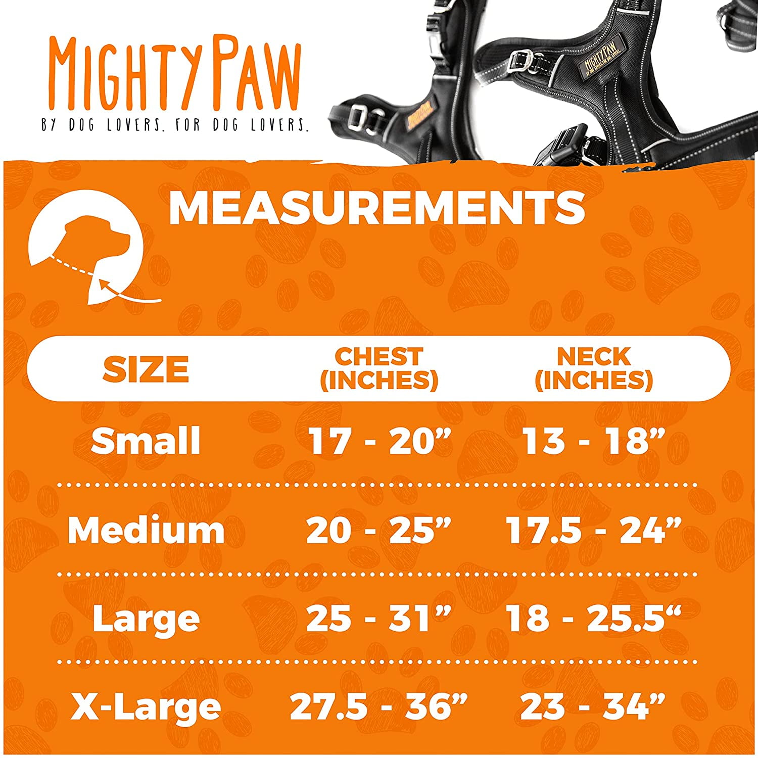 Mighty Paw Sport Harness 2.0 - Padded Dog Harness - Adjustable Neck and Chest Straps - Reflective Stitching - Dog Harness with Metal Buckle - Dog Harness Running - No Pull Harness - X-Large - Black