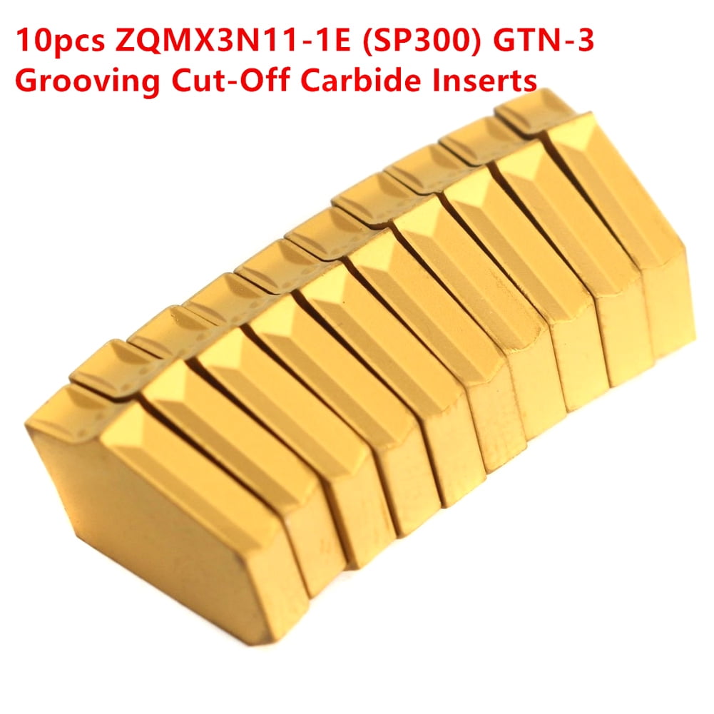 10-Pcs ZQMX 3N11-1E SP300 GTN-3 3mm Grooving Cut-Off Carbide Inserts CNC Tools 