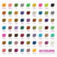 thumbnail image 3 of Extra Fine Glitter Set of 60 Vibrant Colors | Color Powder in Leak-Proof Shaker Jars (0.32oz/9g) | Arts & Crafts Glitter Kit Glows Under UV Light | Use for Projects, Slime, Nails, Body, Face & More, 3 of 3