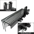 thumbnail image 3 of Ourlova 60 Inch Pine Straw Needle Rake, 3 Point Landscape Rake, Powder Coated Steel Spring Tow Behind Rake, Tractor Rake Attachments for Leaves Straw Grass Attach to Cat 0 Cat 1, 3 of 7
