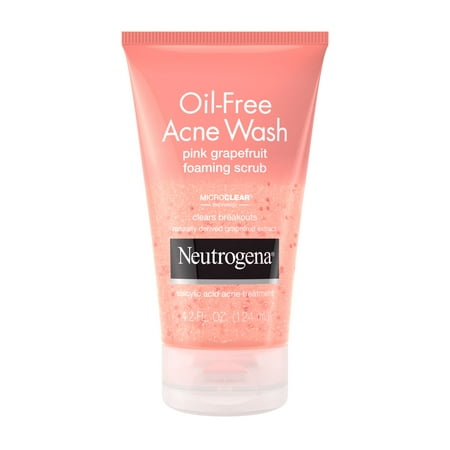 Neutrogena Oil-Free Acne Pink Grapefruit Face Scrub, 4.2 fl oz