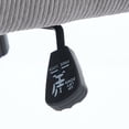 thumbnail image 7 of S-HOME Ergonomic Mid-Back Liftable Office Chair in Striped Fabric with Golden Base and Memory Foam Cushion , Gray, 7 of 7