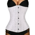 thumbnail image 5 of Corset Top for Women Waist Training Sexy Lingerie Cosplay Shaperwear Waist Cincher White, 5 of 5