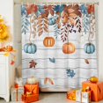 thumbnail image 4 of Shower Curtain 72"W x 72"L Pumpkins Thanksgiving Autumn Leaves Fabric Shower Curtains Set with Hooks Water Repellent Bathroom Curtains Machine Washable Bathroom Accessories, 4 of 6