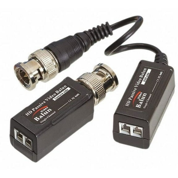 Triplett Video Balun,5MP,BNC Interface,Black HDB-VSTPT2