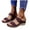 Wine, variant on IWRICH Women's Sandals Comfortable Wedge Sandals Summer Casual Open Toe -On Heels Slipper Flower Hollow Platform Slides 9.5