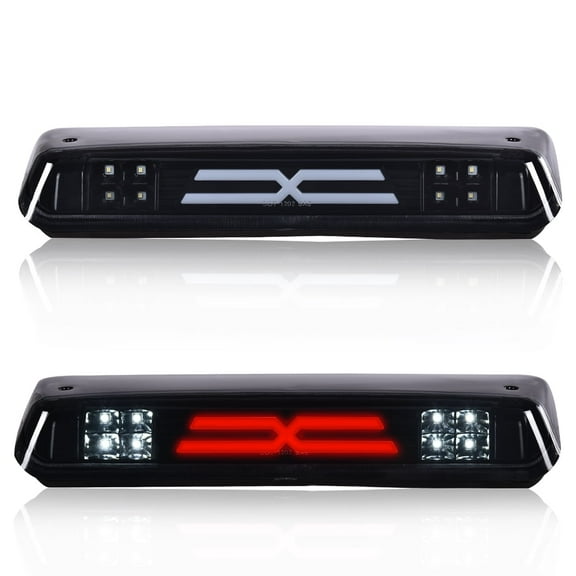 PIT66 Led Bar High Mount Stop Light Rear Tail Cargo Lamps Clear Lens Black Housing LED 3rd Brake Light X Type, Fit for Ford F150 2004-2008
