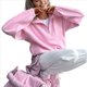 thumbnail image 3 of Sudaderas de Gran Tamaño para Mujer, Suéteres de Otoño, Sudaderas con Capucha de Moda, Suéteres con Media Cremallera, Camisas de Larga, Ropa Rosa M, 3 of 10