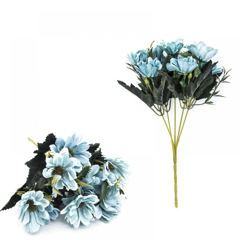 Fake flower heads in bulk wholesale for Crafts Silk Sunflower Daisy Handmake Artificial Flower