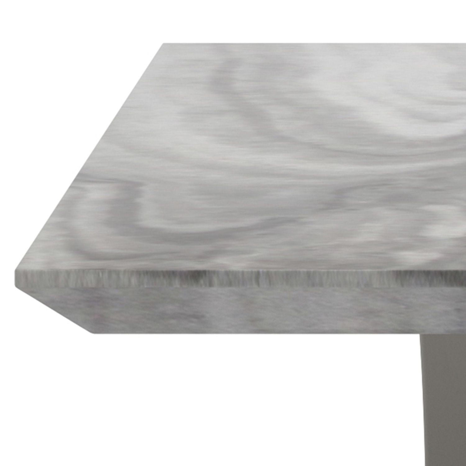 Contemporary Faux Marble & Stainless Steel Coffee Table in Grey