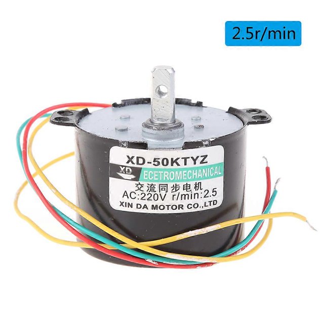 Motor síncrono de imán permanente de 50KTYZ, CA 220 V, 2,5-50 RPM, reductor de baja velocidad con inversión positiva-negativa controlable.